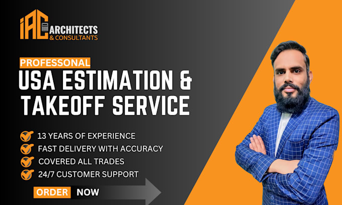 do construction cost estimation, quantity takeoff for all trades