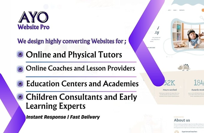 design or redesign education website for tutors, consultants, and academies