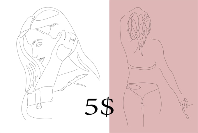 draw minimalist line art illustration