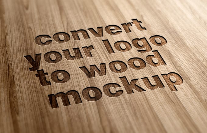 Do 3d Logo Mockup Design Wood Style By Dalmatirac