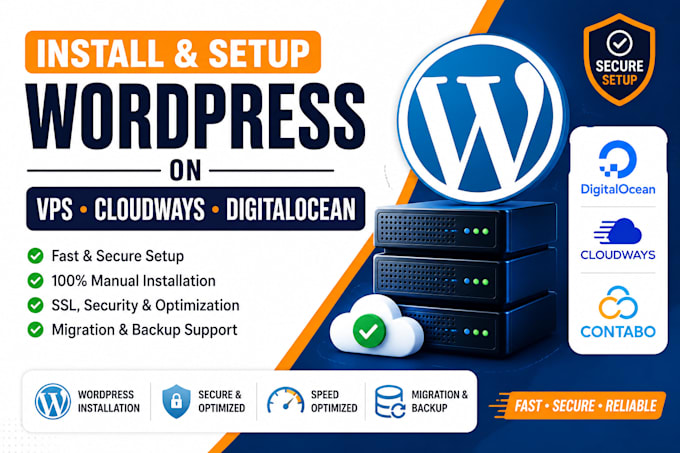 setup wordpress on vps, cloudways, and digitalocean