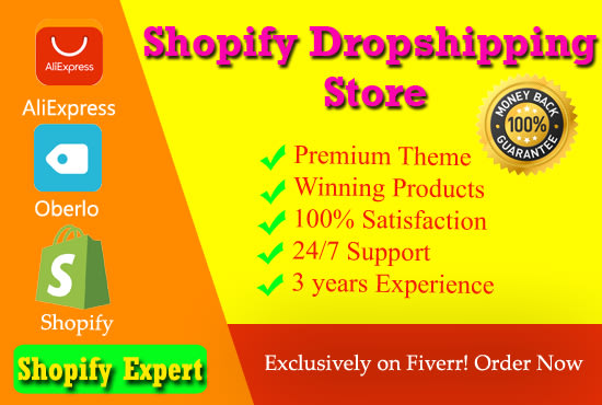 create shopify dropshipping store or ecommerce dropshipping