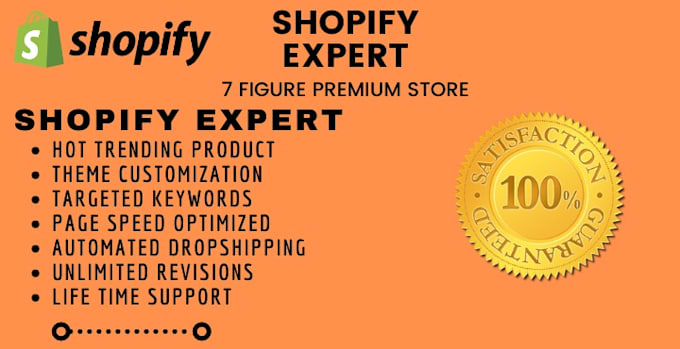 be your shopify expert and build shopify drop shipping store