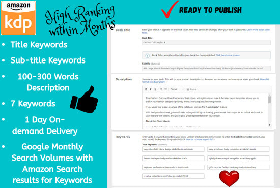 provide KDP book title subtitle description 7 keyword category ready to upload