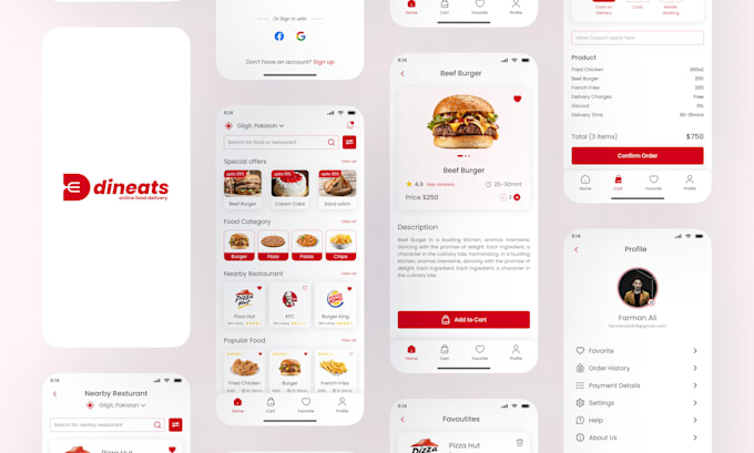 design app mockups, figma prototypes for mobile UX design