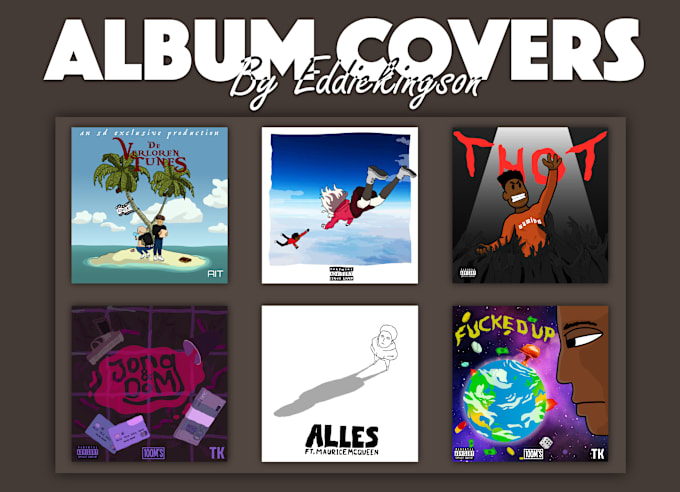 Design Your Illustrated Album Cover By Eddiekingson Fiverr 