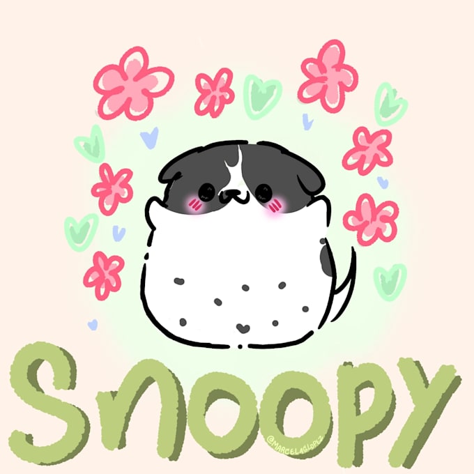 Cute cartoon of your pet by Marcelaglopez | Fiverr