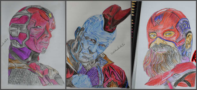 draw comic , video games and movie characters