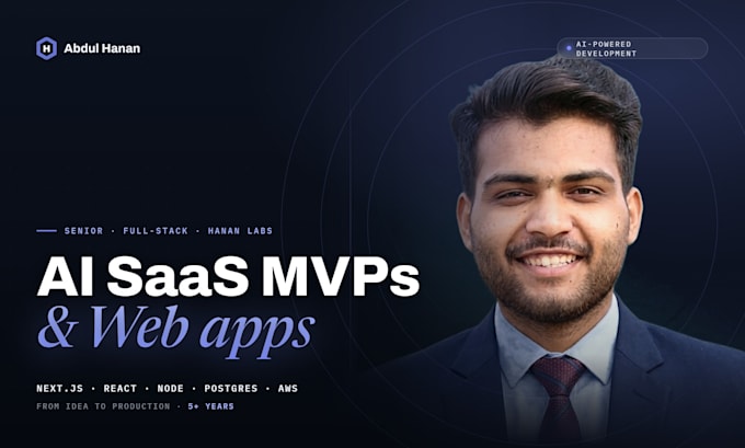 build your ai saas mvp or full stack web app with next js
