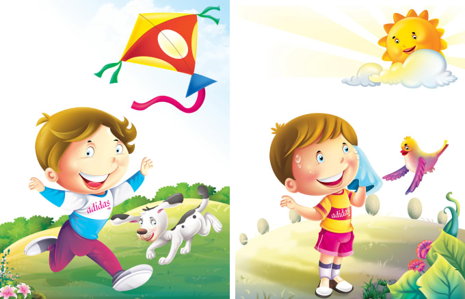 Hire a freelancer to draw cute children book illustrations