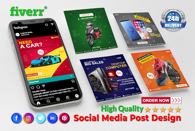 design facebook post, instagram story and any social media post