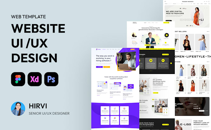 design web template web design UI UX in figma, xd, or PSD