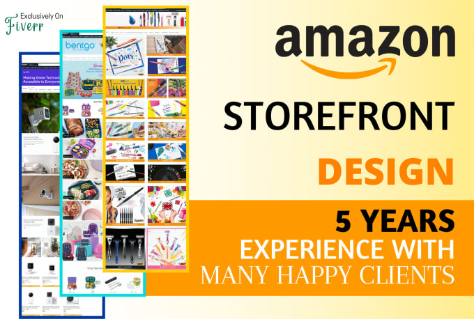 Hire a freelancer to do amazon storefront design or create amazon brand store