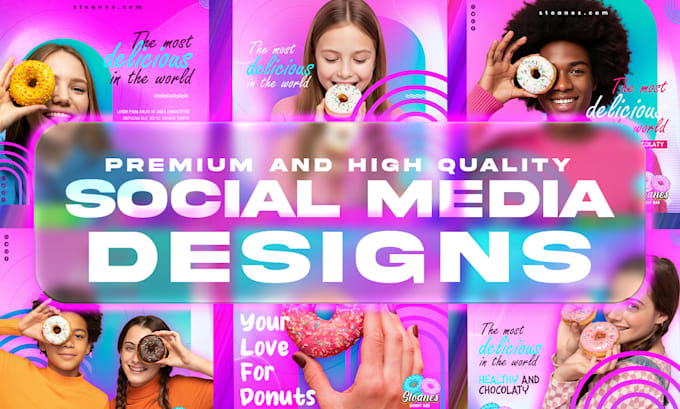 design instagram, facebook posts and ad creatives