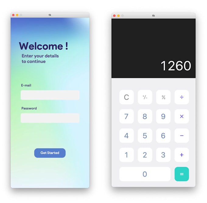 Create a beautiful python gui app by Parthjadhav431 | Fiverr