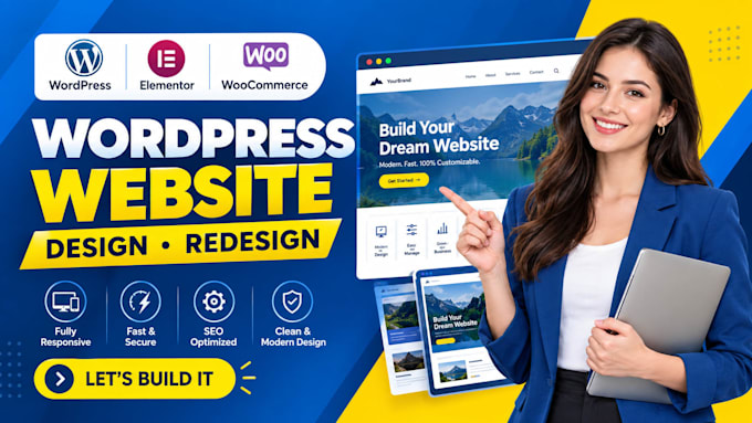 design and develop a clean, modern and responsive wordpress website