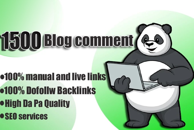 1500 blog comment white hat SEO dofollow backlinks high da