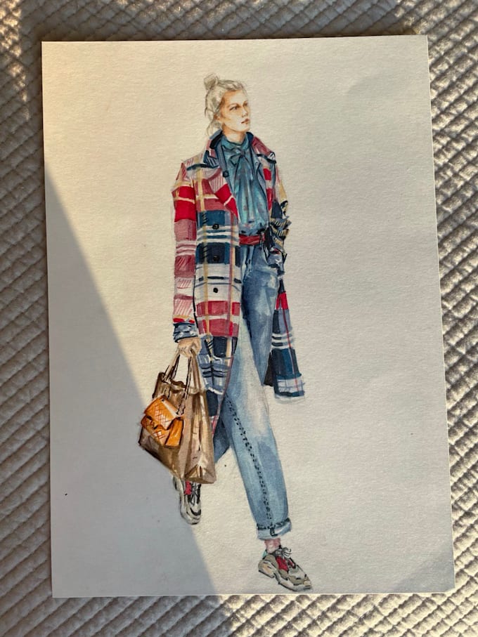 Draw professional fashion illustration by Gonulmavlitova | Fiverr