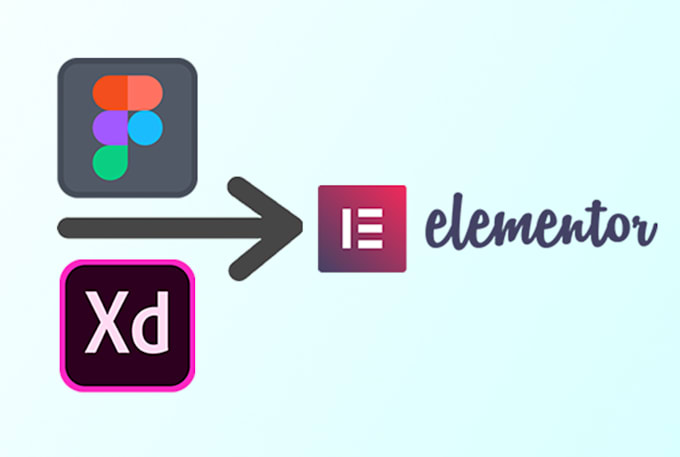 convert adobe xd or figma design to elementor pro