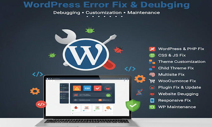 fix wordpress, PHP, html, CSS, js, jquery errors, issues, bugs, customize theme