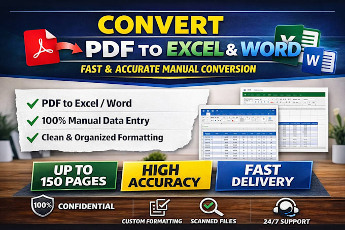convert PDF to excel or word with high accuracy