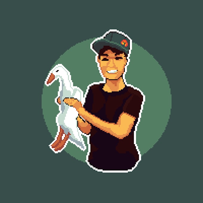 Create a medium size pixel art portrait with body by Levynuen Fiverr