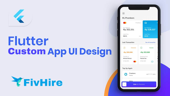 Do complex ui design for ios and android using flutter by Wpsajjat | Fiverr