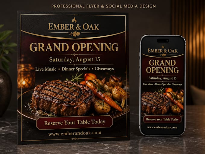 design a professional flyer or social media advertisement