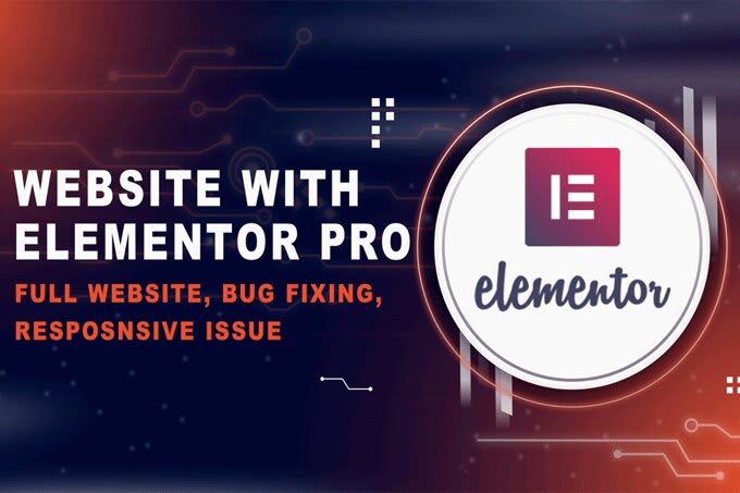 design elementor pro wordpress site and fix issues