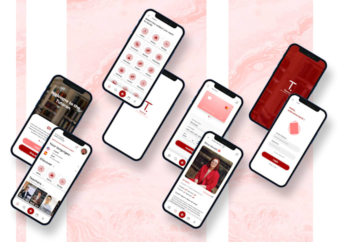 create UI UX mobile app graphic design in figma
