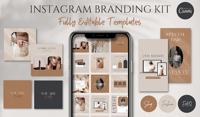 design elegant instagram branding kit