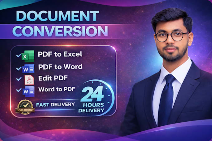 convert any documents, pdfs to ms word or excel, pictures to ms word or excel