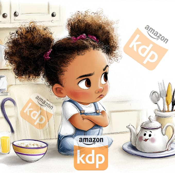 do children story book illustration, children story book illustration