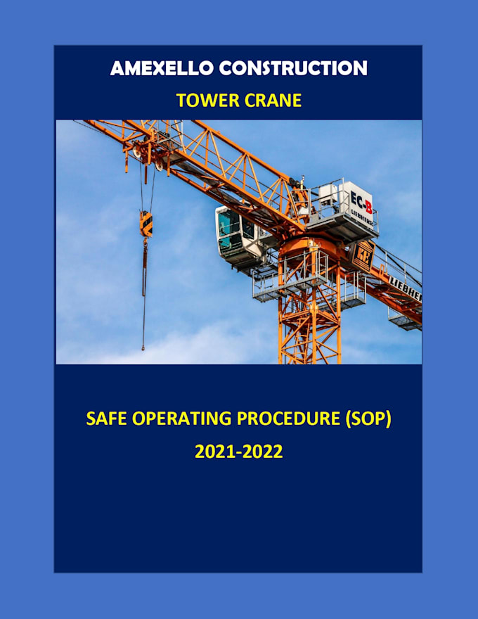 I will provide safe operating procedures sop for any types of equipment or products