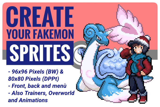 Create A Custom Pokemon Or Fakemon Sprite And Pixel Art By Nephelibatha |  Fiverr