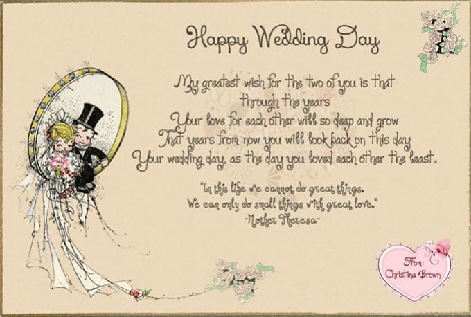 Make A Awesome Wedding Greeting Cards With Your Own Words By