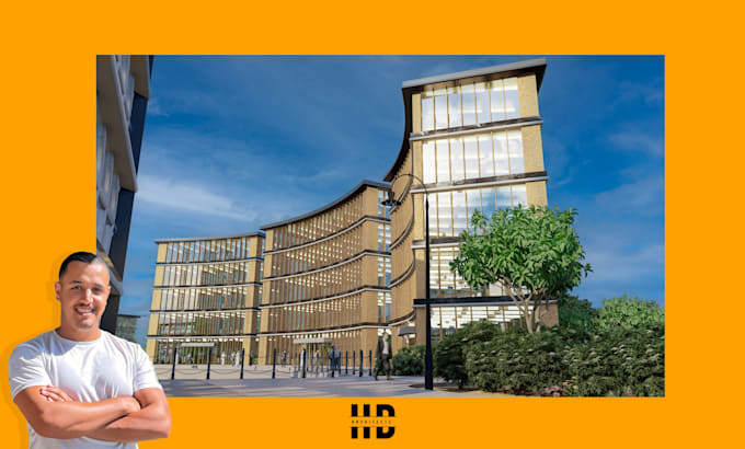 custom revit bim 3d model or 2d for exterior design by revit architecture