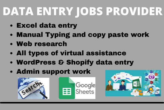 do data enrichment, web research, copy paste, bank statement