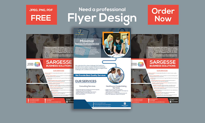 design flyers for business, travel, real estate, and healthcare