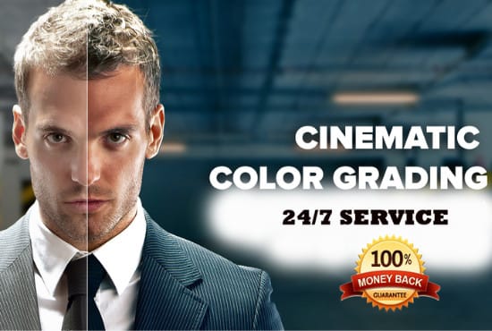 do cinematic color grading, video editing, color correction
