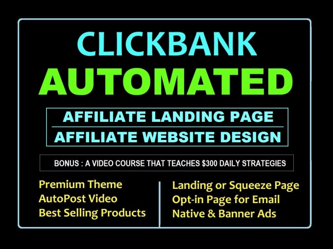 Create clickbank affiliate website or landing page by Video_adss | Fiverr