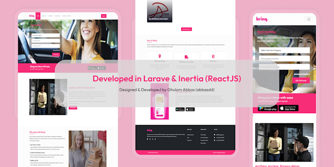 develop website and apis in PHP laravel