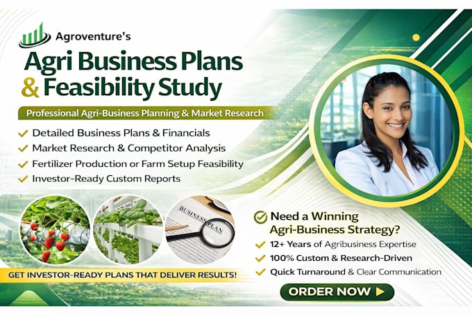 create agribusiness plans and feasibility studies