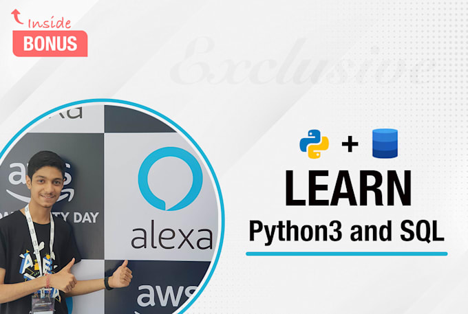 Teach python3 and sql with bonus included by Rudra_shah | Fiverr