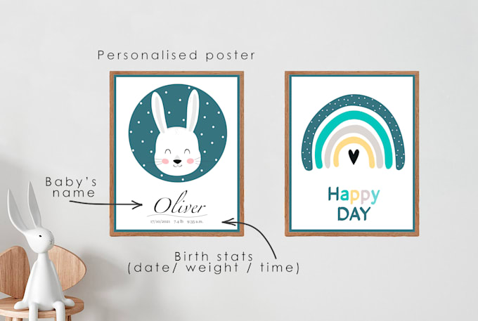 Create customized baby poster by Aida_illustra | Fiverr