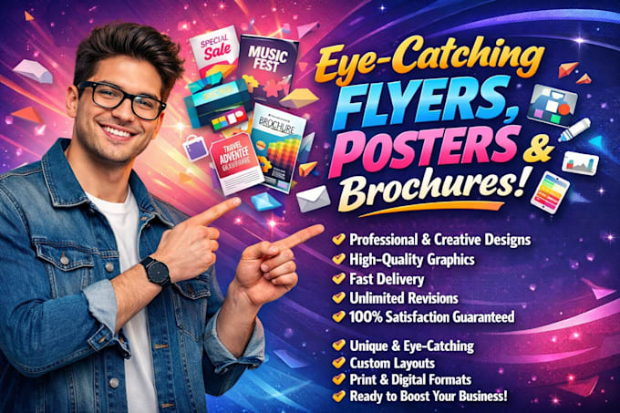 create beautiful flyers posters and brochures
