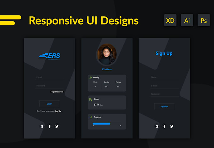 Do website ui ux design or mobile app ui ux design by The_umair | Fiverr