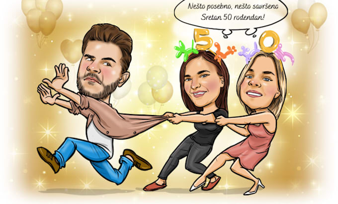 draw a cute caricature