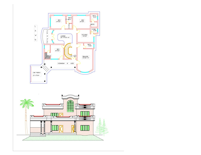 Make autocad floor plan and full set architectural drawing by ...
