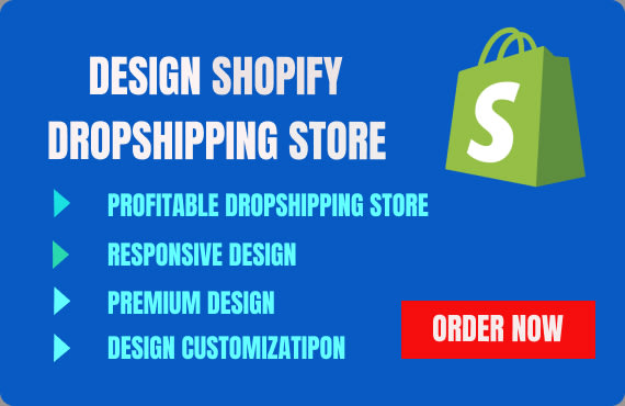 design shopify store and shopify website or dropshipping